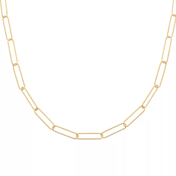 Élégant collier en plaqué or et argent 925, une pièce d'artisanat exceptionnelle.